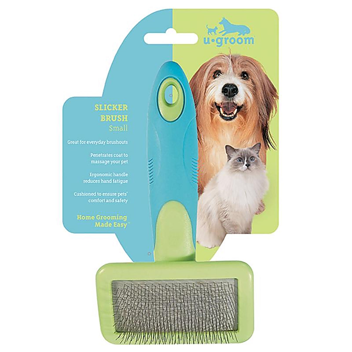 UGroom - US7352 14 - Blue Cat/Dog Slicker Brush 1 Pack