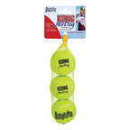 Kong - KO-AST2 - Squeaker Green Rubber Pet Tennis Balls Medium 3 Pack