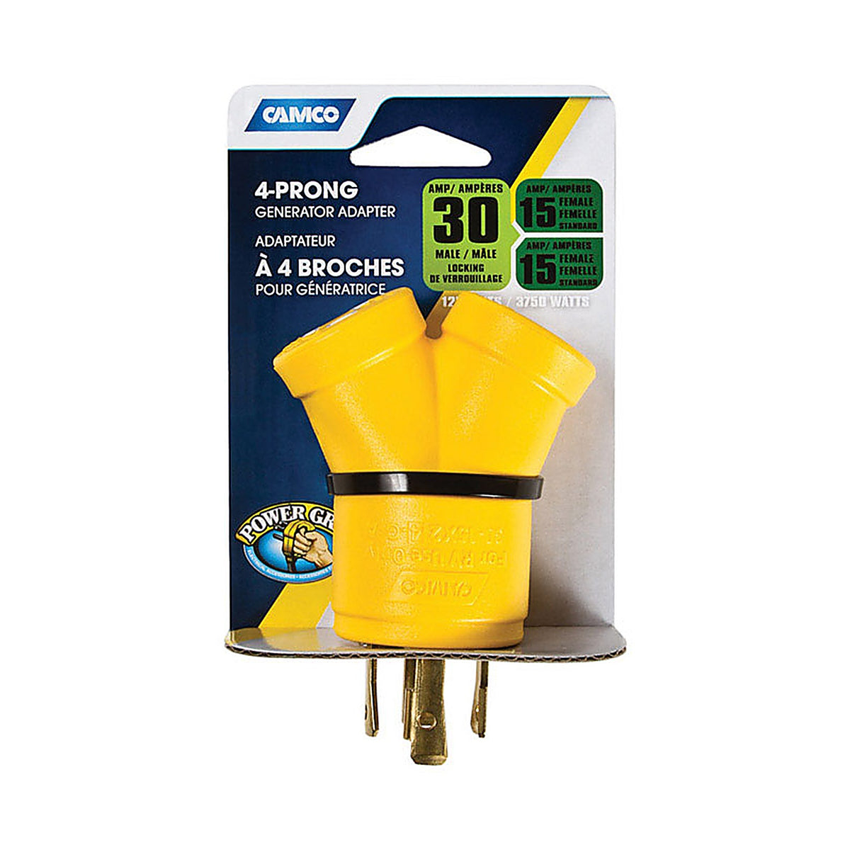 Camco - 55438 - 30 Amps RV Generator Outlet Adapter 30-15A 1 Pack