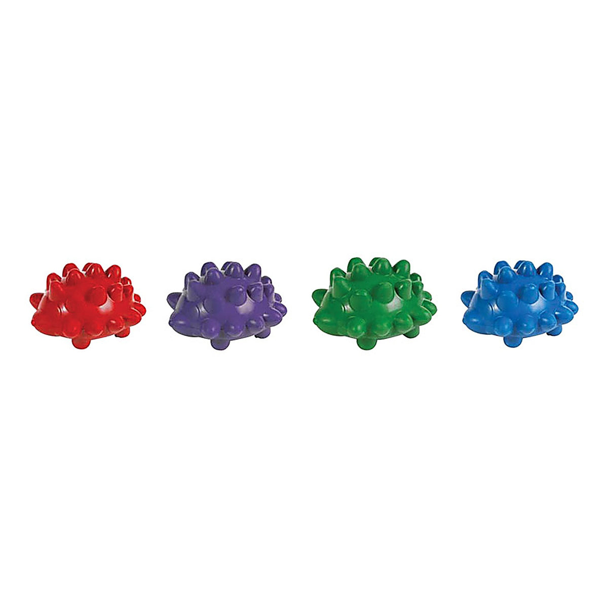 Chomper - PLR25M - Assorted Rubber Hedgehog Squeaker Dog Toy Large 4 Pack