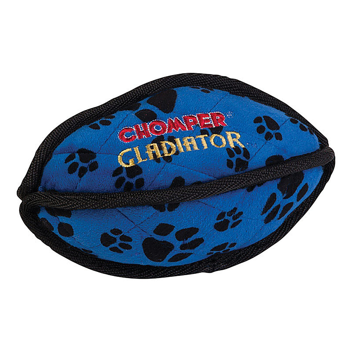 Chomper - WB11506 - Gladiator Black/Blue Nylon/Plush Tuff Football Dog Toy Large