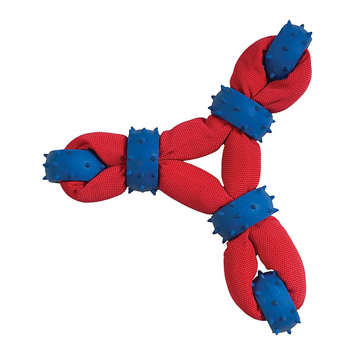 Chomper - WB11457 - Gladiator Blue/Red Nylon/Rubber Tuff Nylon Triangle Tug Dog Toy Large