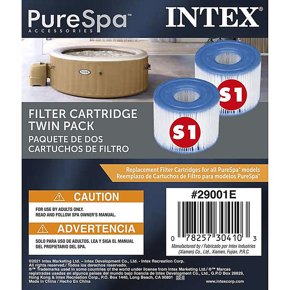 Intex 29001E Pool Filter 2.8 in. H x 4.25 in. W x 4.25 in. L