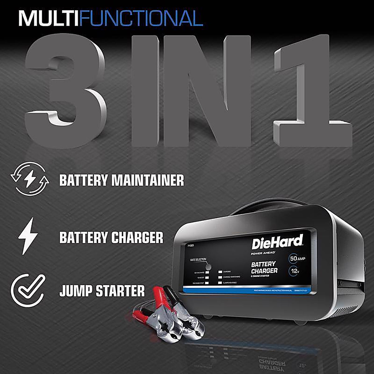 Diehard - 71323 - Automatic 12 V 50 Amps Battery Charger