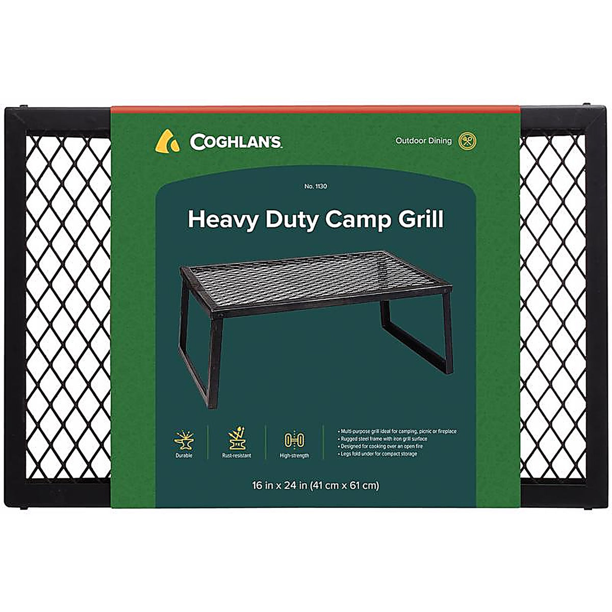 Coghlans 1130 Black Camp Grill 16in. W x 24in. L