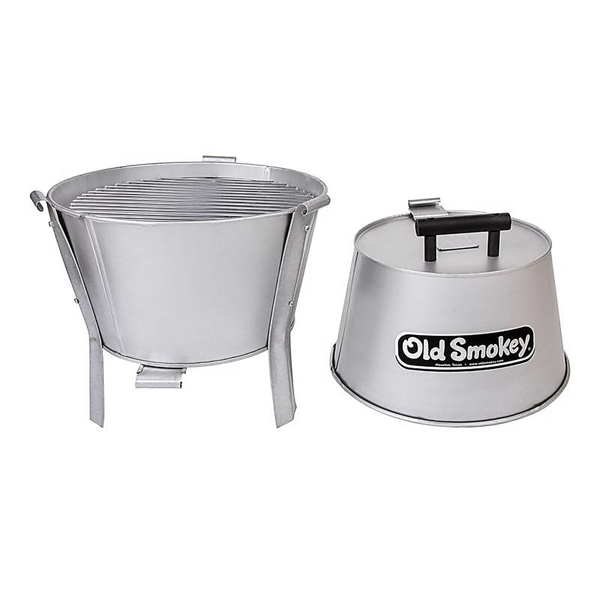 Old Smokey Products - #14 - 13 In. Charcoal Grill Silver