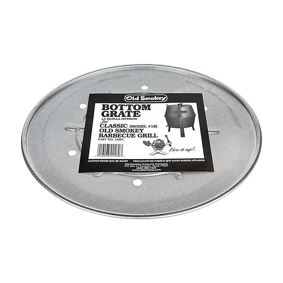 Old Smokey Products - #18BG - Aluminum/Steel Bottom Charcoal Grate 17 In. L X 17 In. W Old Smokey