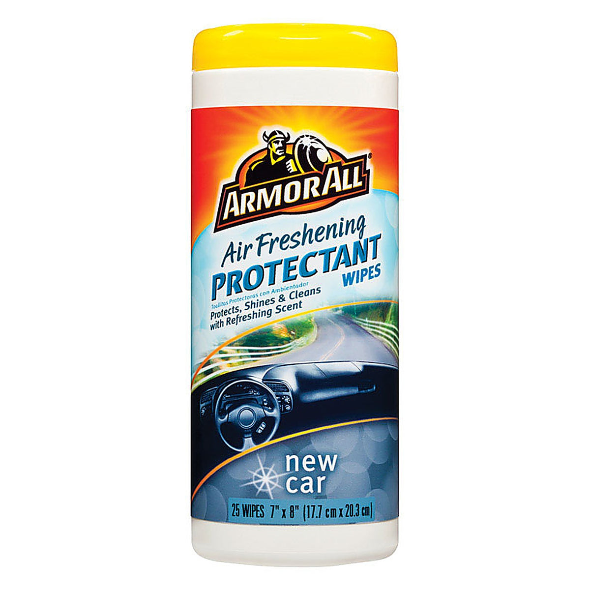 Armor All - 78533 - Plastic/Rubber/Vinyl Air Freshening Protectant Wipes New Car Scent 25 CT