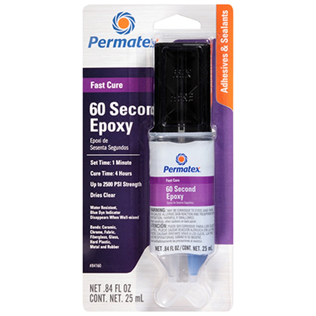 Permatex 84160 PermaPoxy 1 Minute General Purpose Epoxy, .84 fl. oz. dual syringe