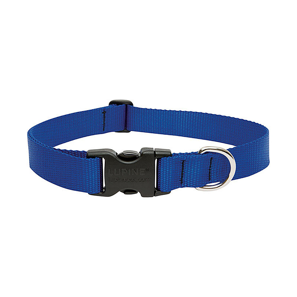 Lupine 17552 Pet Basic Solids Blue Blue Nylon Dog Adjustable Collar