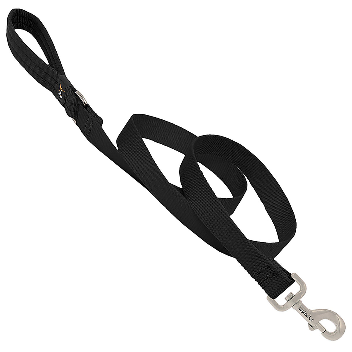 Lupine 27559 Pet Basic Solids Black Black Nylon Dog Leash