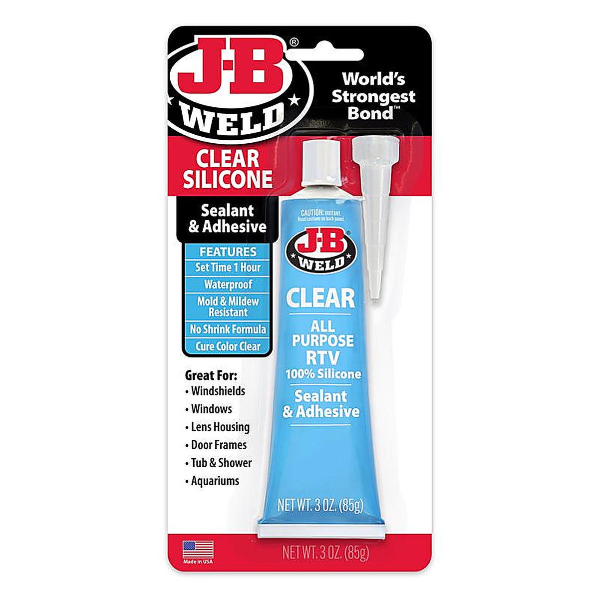 J-B Weld 31310 High Strength Silicone Adhesive Sealant Gel 3 oz.