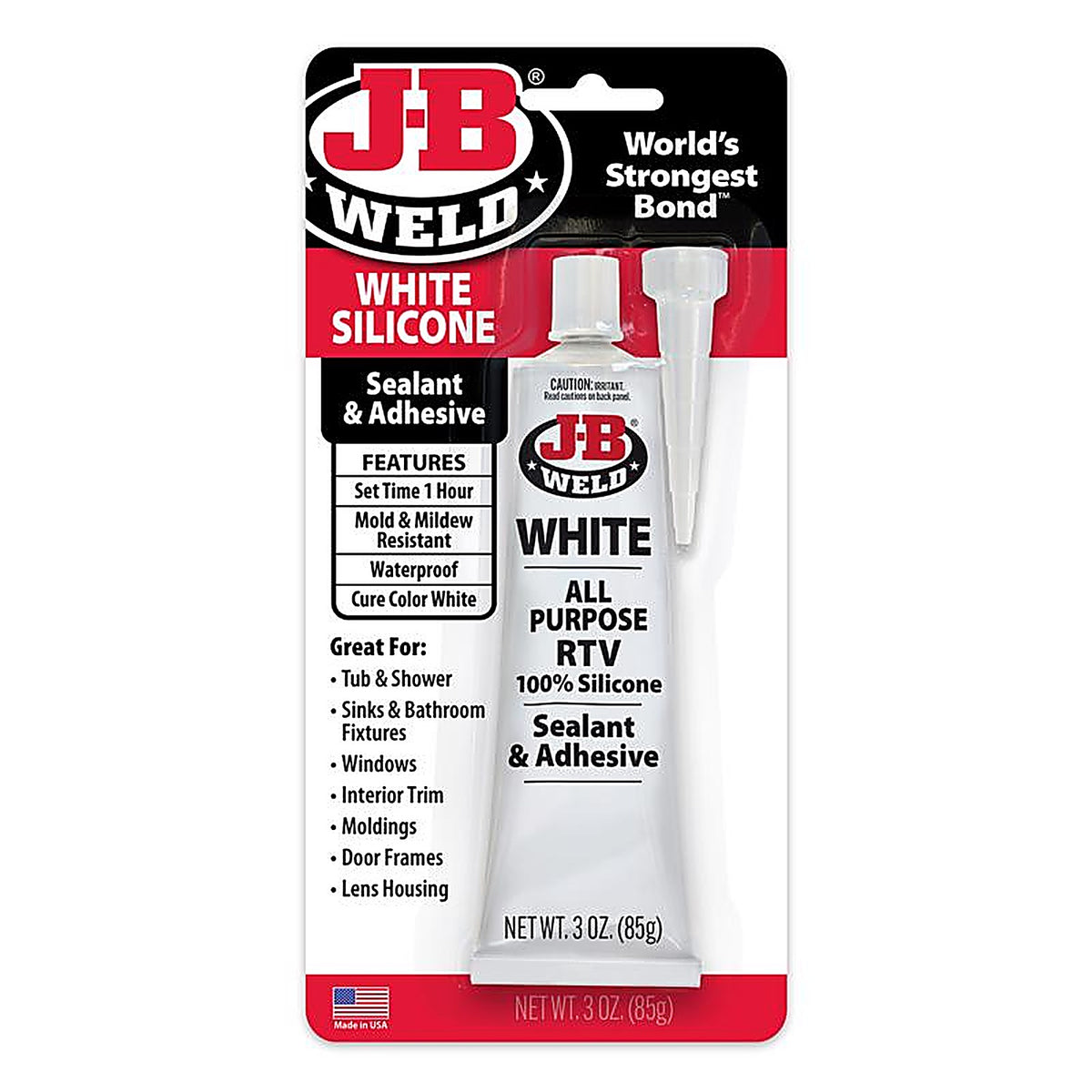 J-B Weld 31312 High Strength RTV Silicone Adhesive Sealant Gel 3 oz.