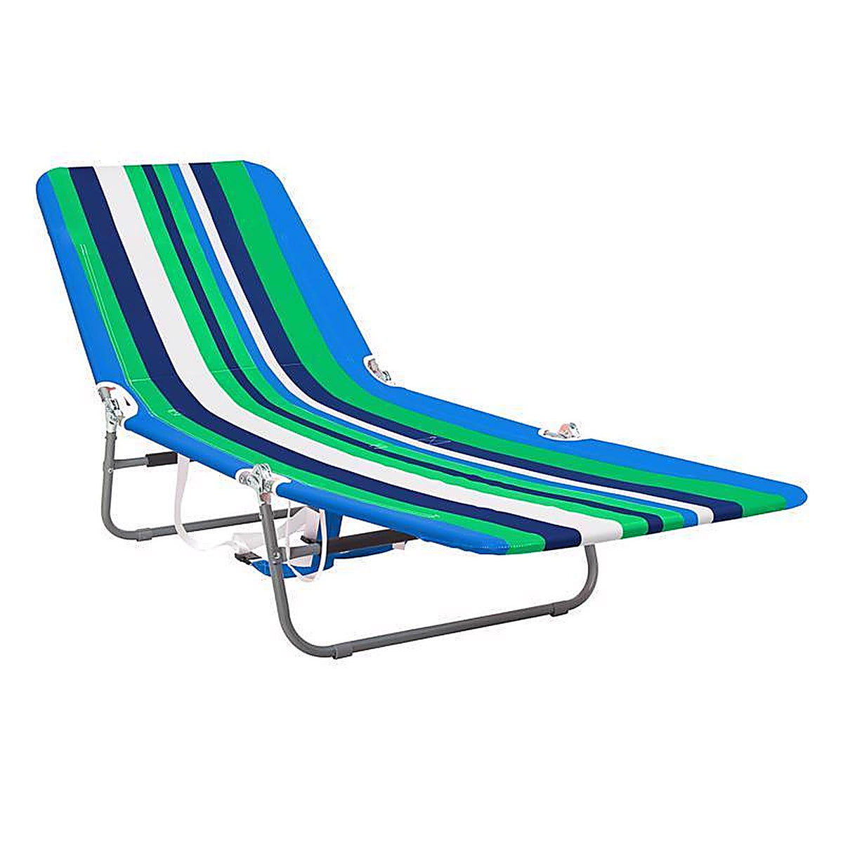 Rio Brands - BPL-2520ABPK4 - Silver Steel Frame Foldable Chaise Lounge Multicolored
