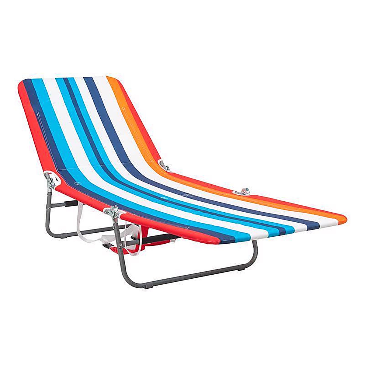 Rio Brands - BPL-2520ABPK4 - Silver Steel Frame Foldable Chaise Lounge Multicolored