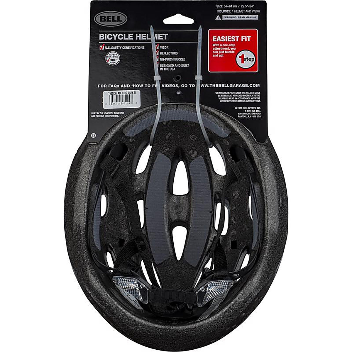 Bell Sports 7107136 Rig Black Polycarbonate Bicycle Helmet