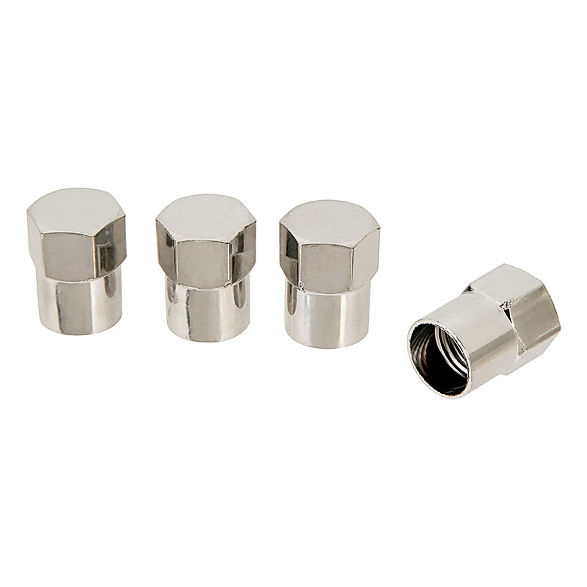 Slime 2048-A Chrome Tire Valve Caps Silver