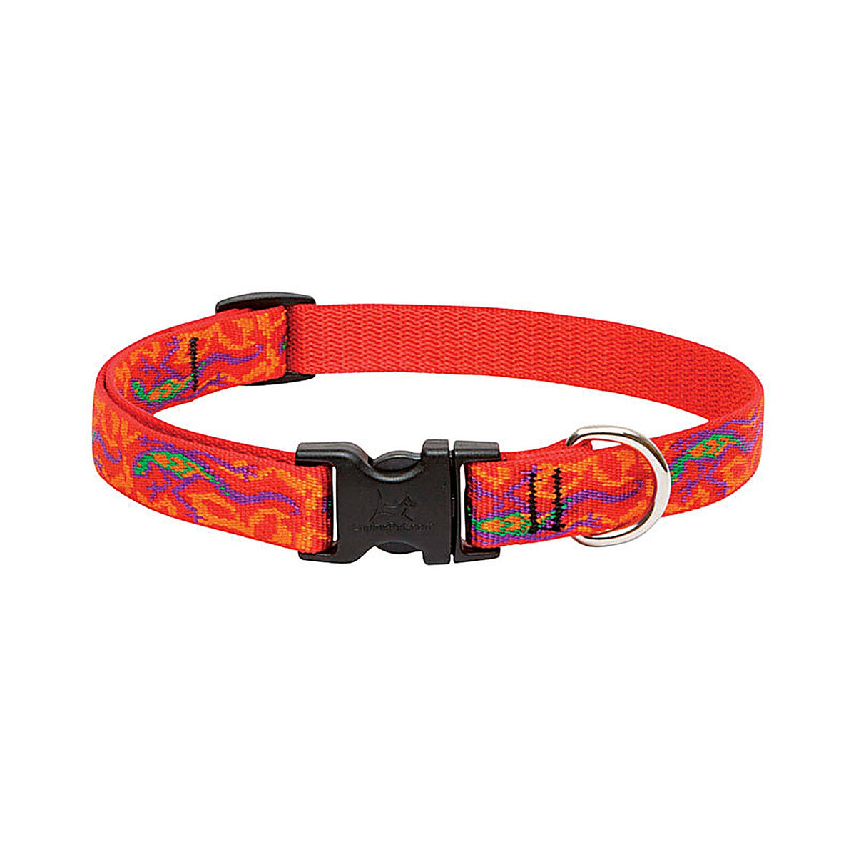 Lupine 41001 Pet Original Designs Multicolor Go Go Gecko Nylon Dog Adjustable Collar
