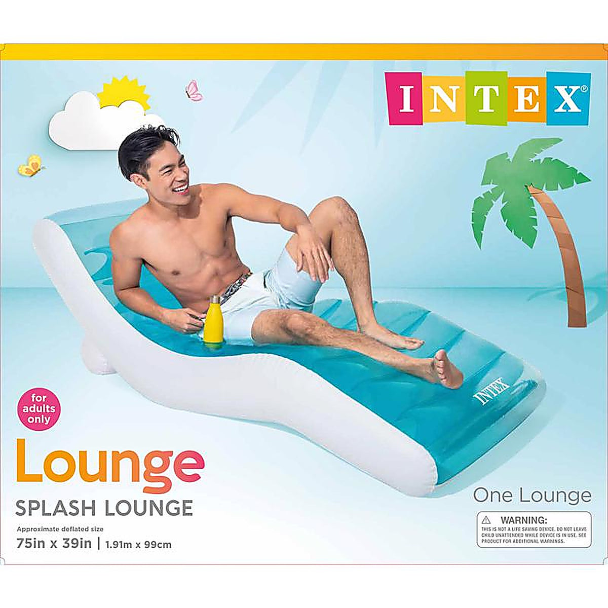 Intex 58856EP Blue/White Plastic Inflatable Floating Tube