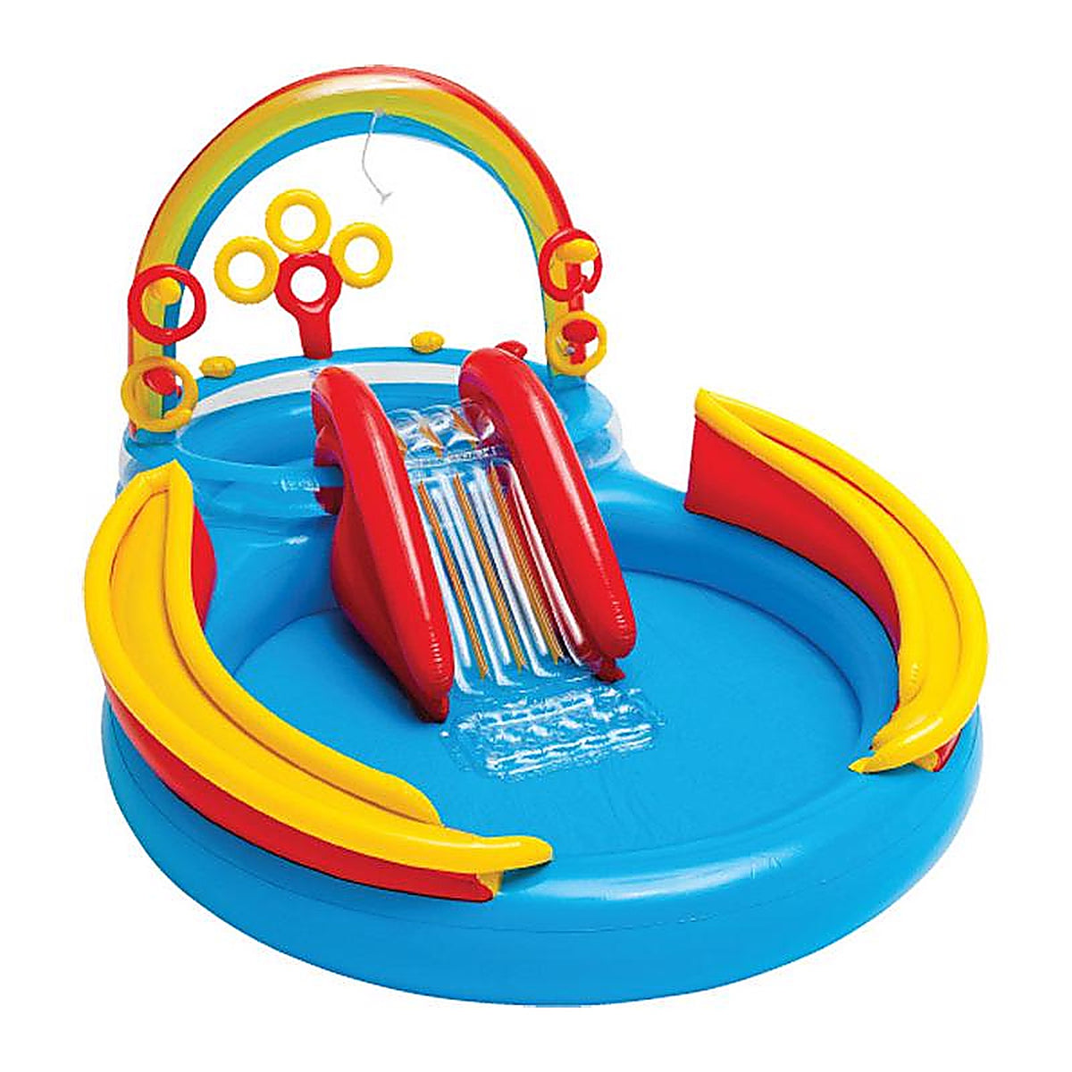Intex 57453EP Multicolored Vinyl Inflatable Pool Rainbow Ring Play Center