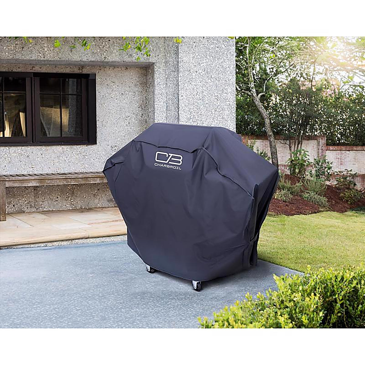 Char-Broil 9379754P04V Black Grill Cover For 2 burner gas grills- medium charcoal grills and sm 52 in. W x 48 in. H