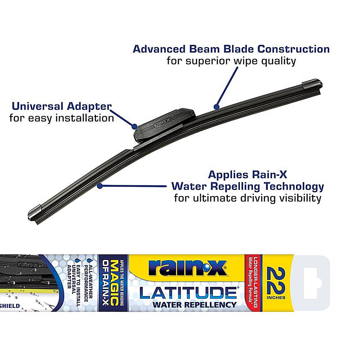 Rain-X 5079279-2 Latitude 22 in. All Season Windshield Wiper Blade
