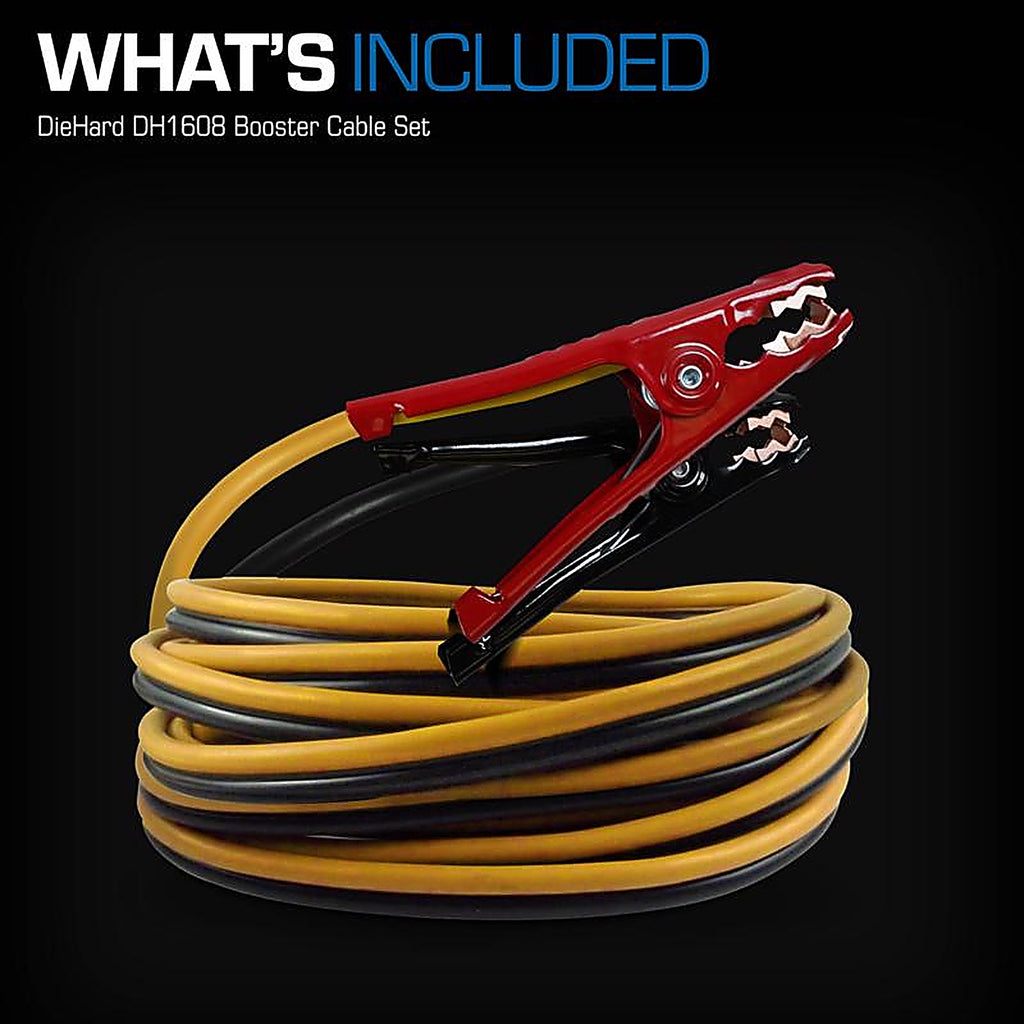Diehard - DH1608 - 16 Ft. 8 Ga. Booster Cable Clamps