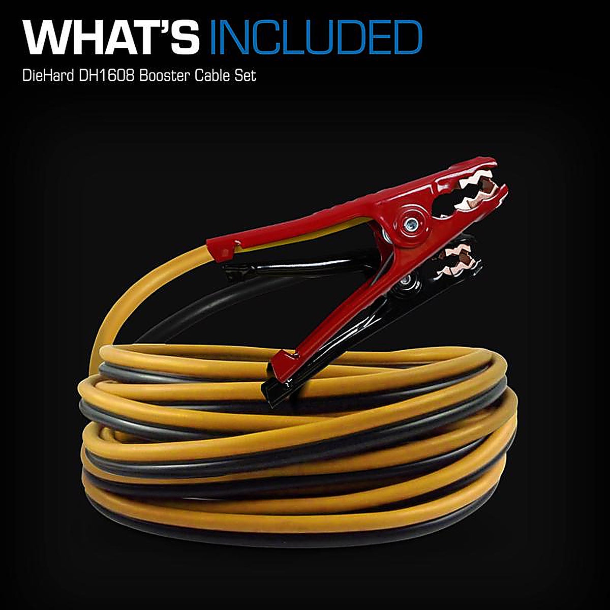 Diehard - DH1608 - 16 Ft. 8 Ga. Booster Cable Clamps