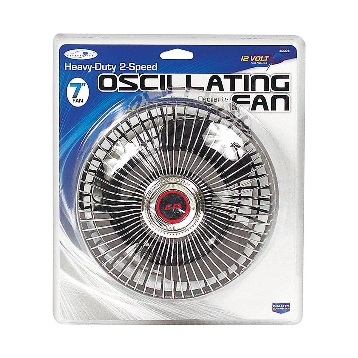 Custom Accessories 40009 12 volt Black Oscillating Fan 1/Pack