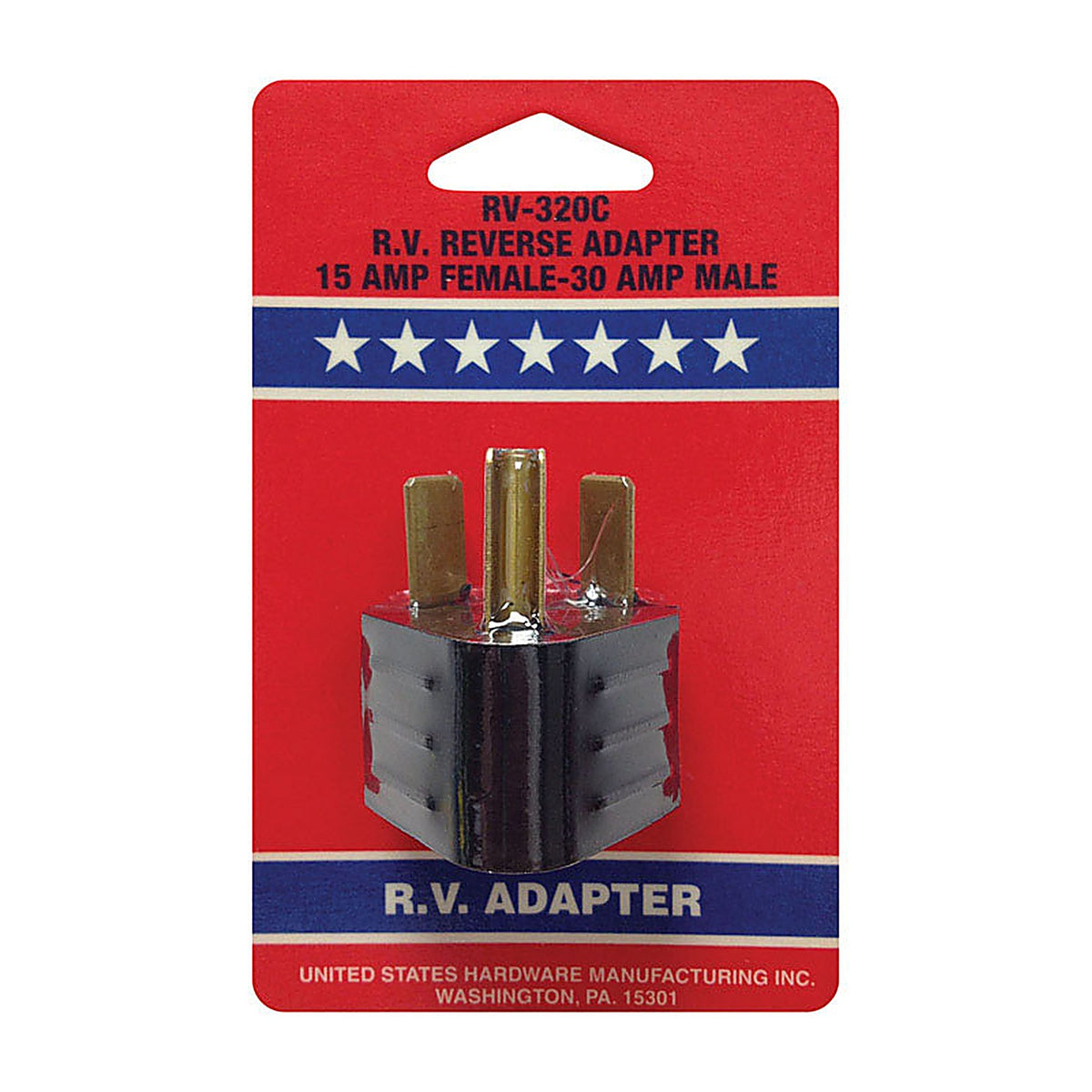 US Hardware RV-320C RV Reverse Electrical Adapter 1/Pack