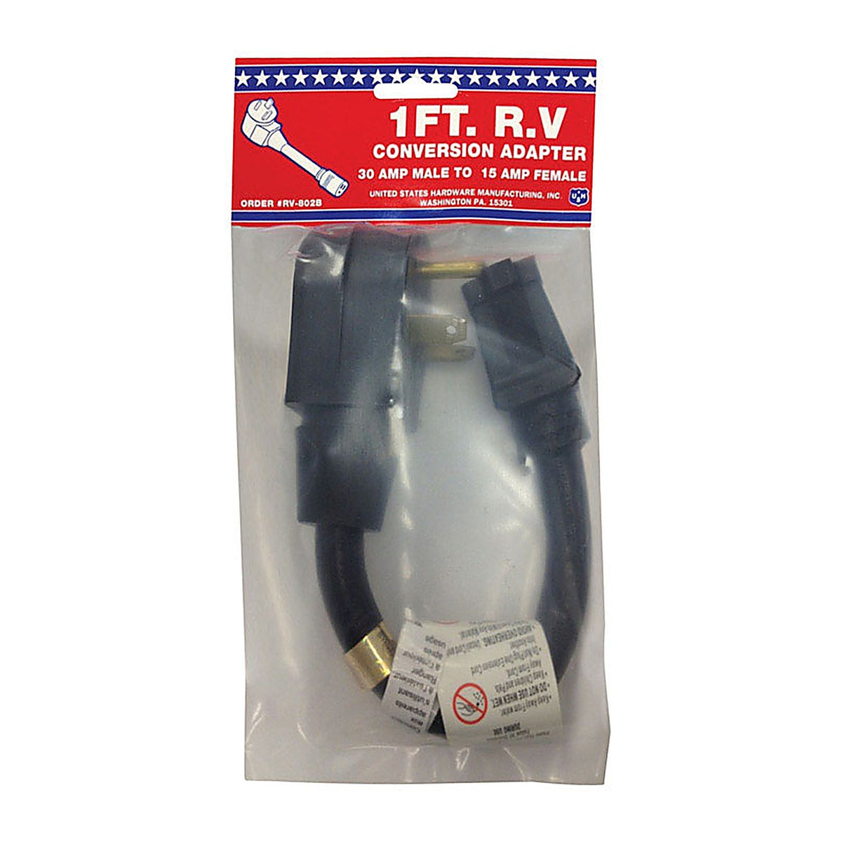 US Hardware RV-802B Pigtail Adapter 1/Pack