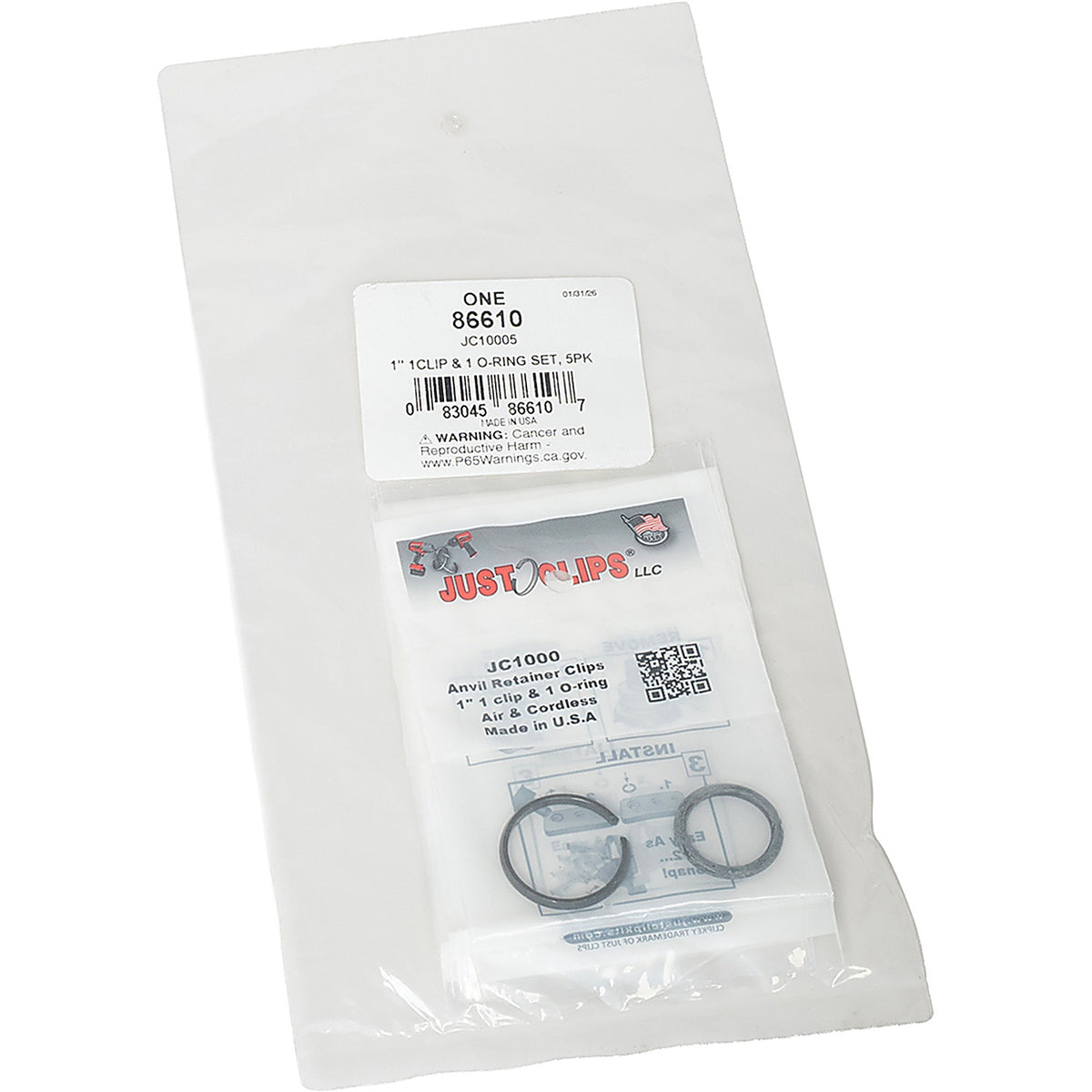 Lisle - 86610 - Jc10005 1 Inch 1 Clip & 1 O-Ring Set, 5 Pack