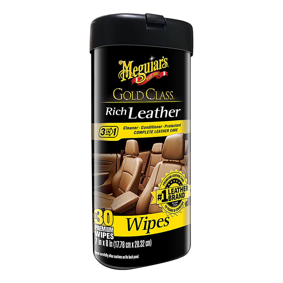 Meguiars - G10900 - Gold Class Leather Cleaner/Conditioner Wipes 30 CT