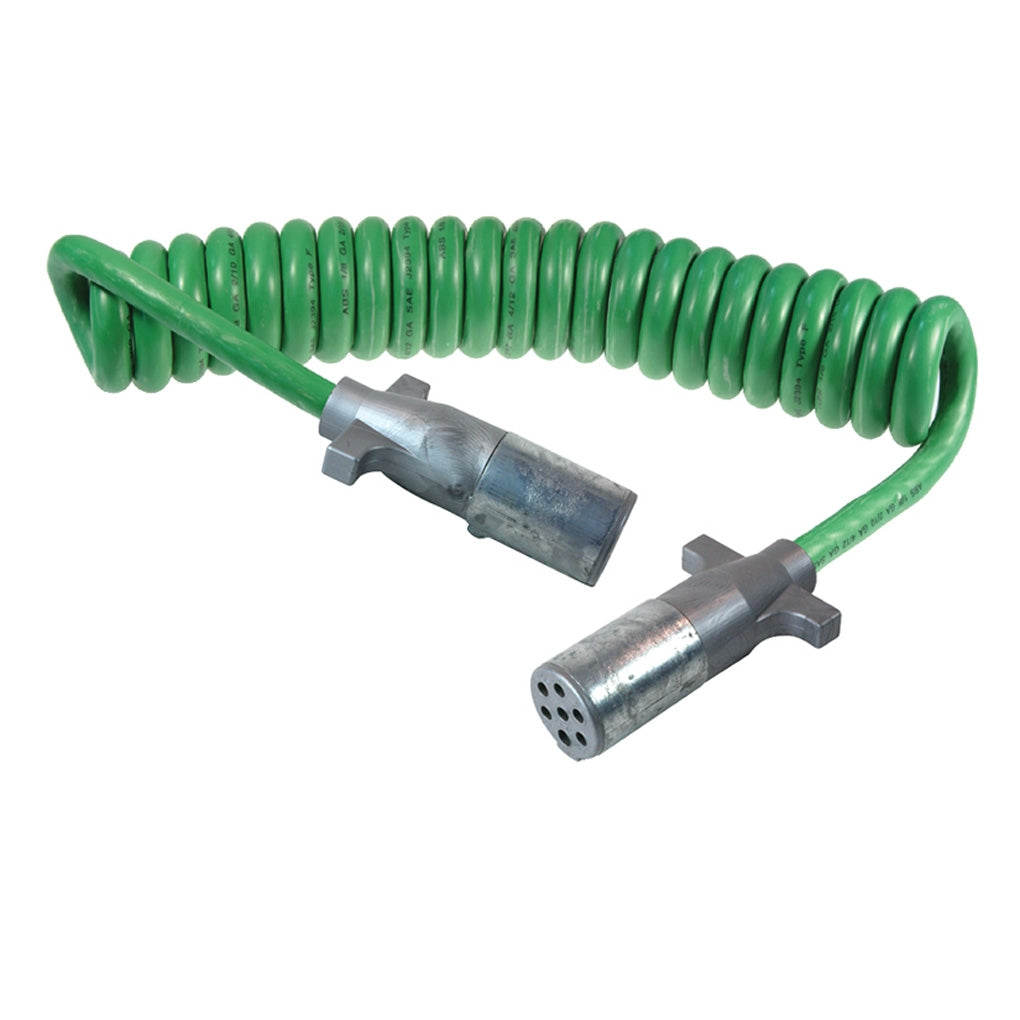 Grote 87101 Trailer Wiring, Coil Cord, 15ft., Green