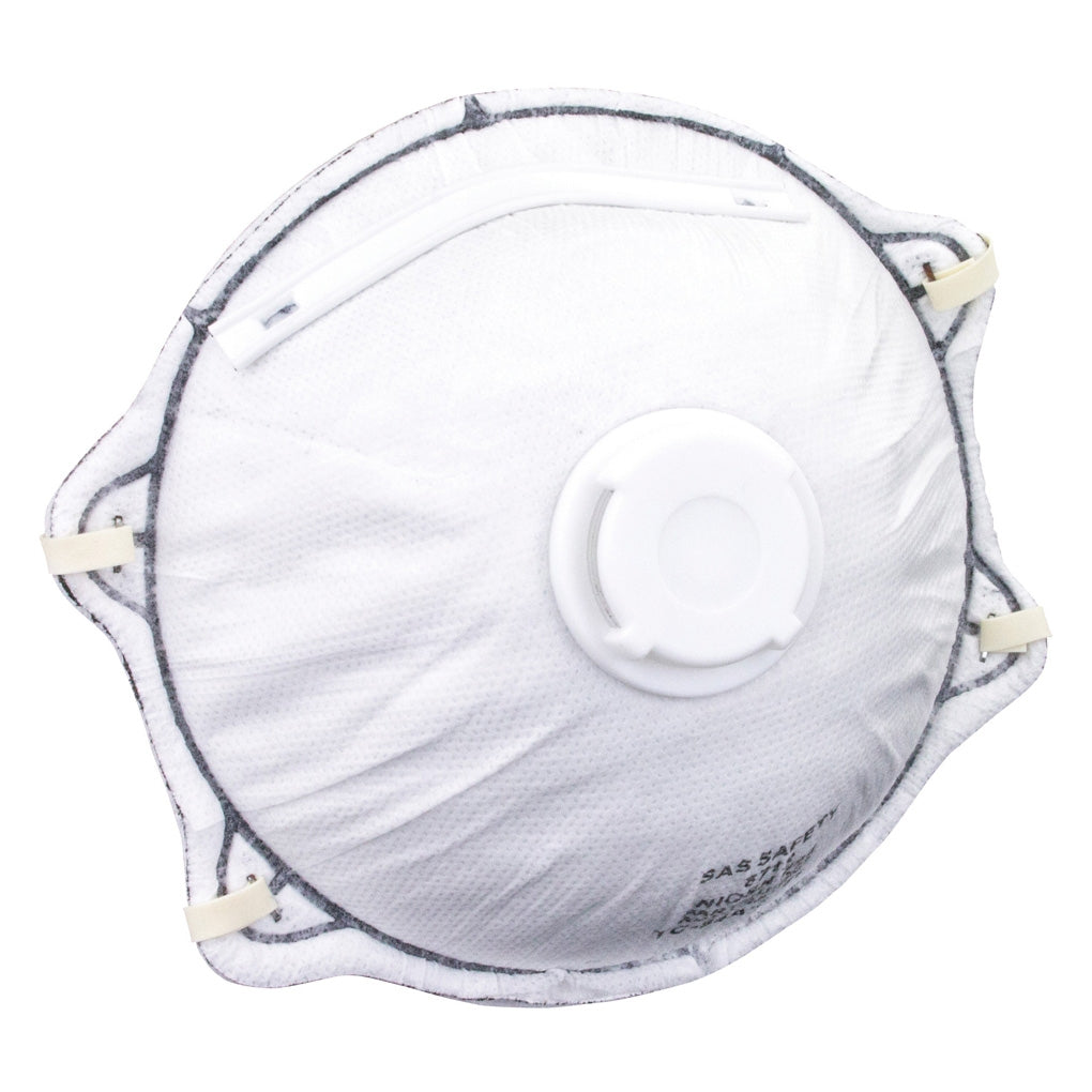SAS Safety 8712 N95 Valved Active Carbon Respirator (10/Box)