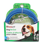 Boss Pet Q233000099 PDQ Blue / Silver Vinyl Coated Cable Dog Tie Out Medium