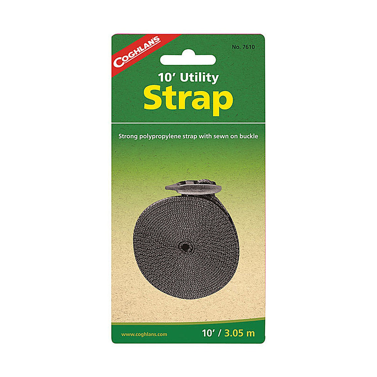 Coghlans 7610 1in. W X 10 ft. L Black Utility Strap 1 lb