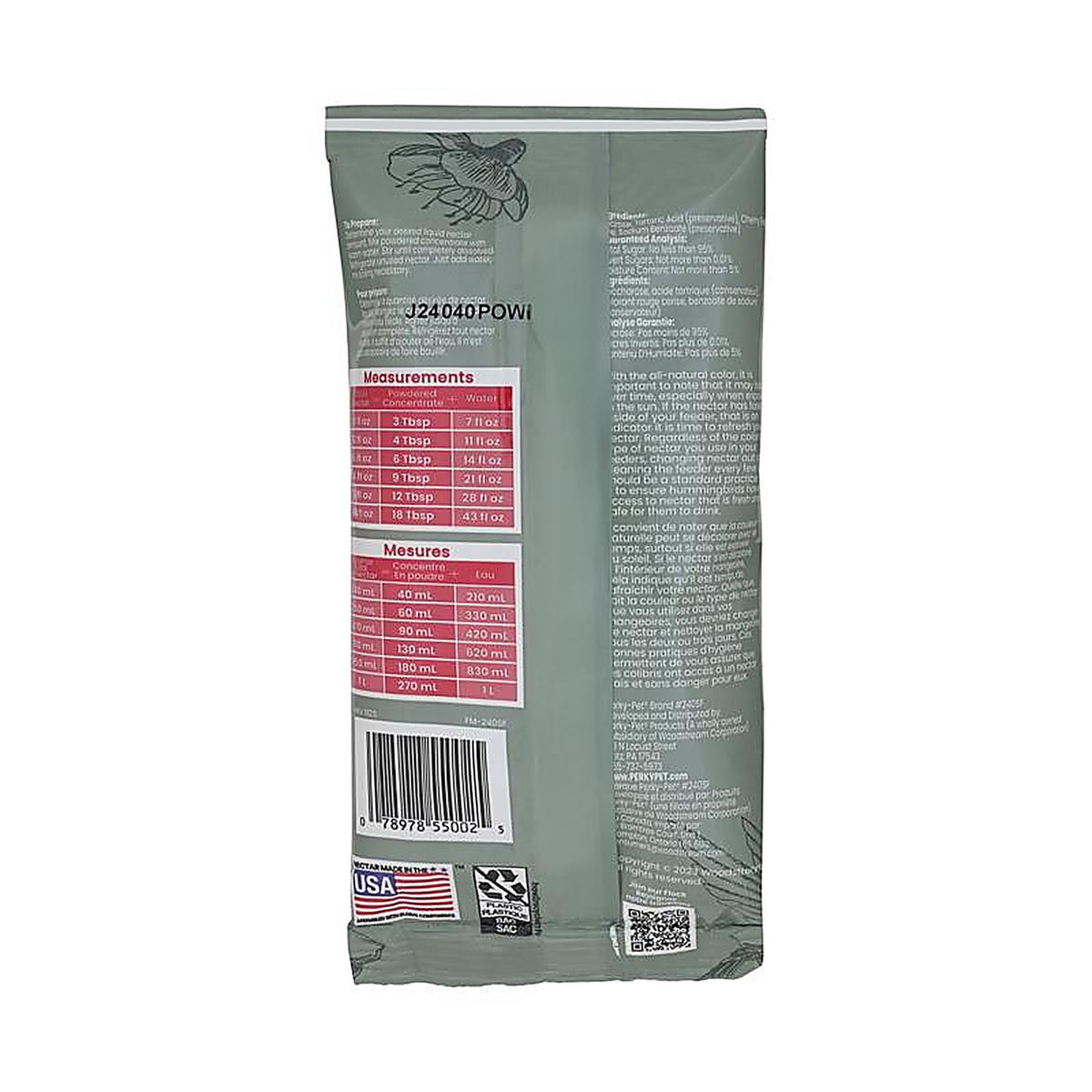 Perky-Pet 240SF Hummingbird Sucrose Instant Nectar Concentrate 8 oz.