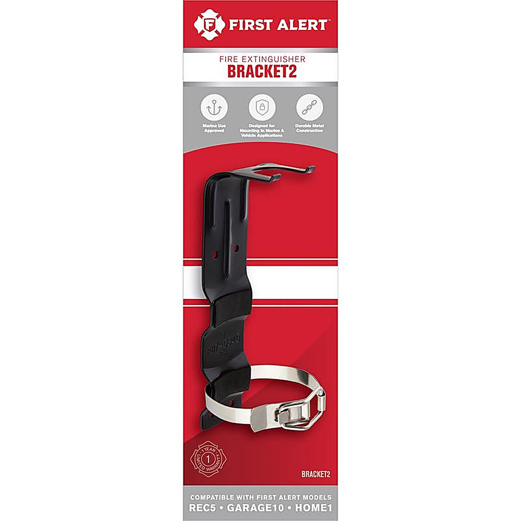 First Alert BRACKET2 Black Steel Fire Extinguisher Bracket 3.63 in. L 2.5 lb