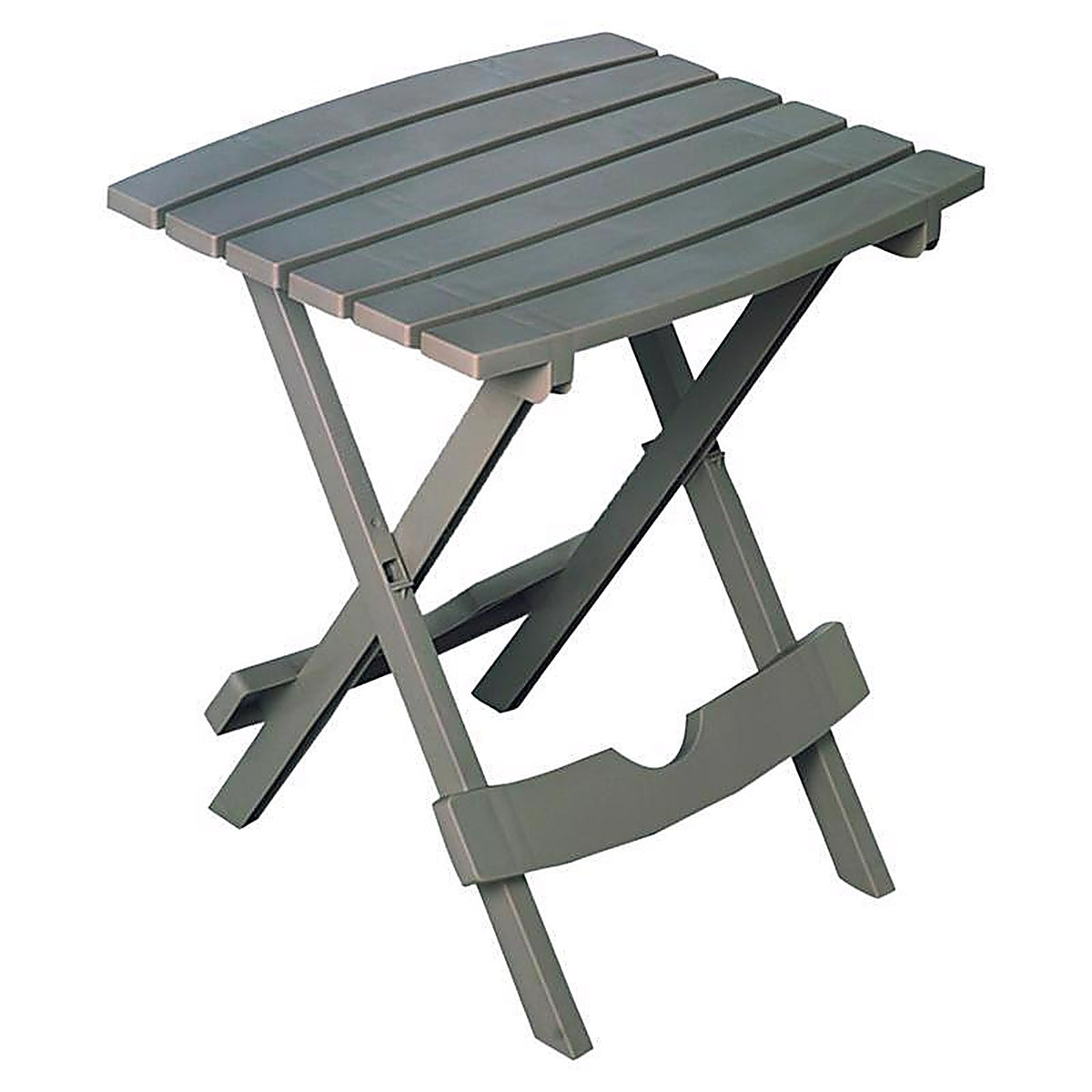 Adams - 258503 - Quik-Fold Gray Rectangular Resin Folding Side Table