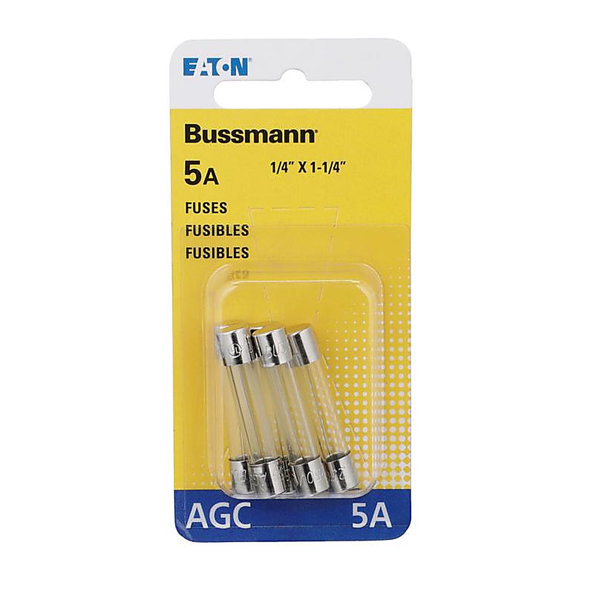 Bussmann BP/AGC-5-RP 5 amps AGC Glass Tube Fuse 5/Pack