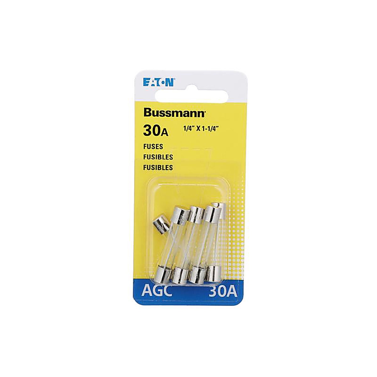 Bussmann BP/AGC-30-RP 30 amps AGC Glass Tube Fuse 5/Pack