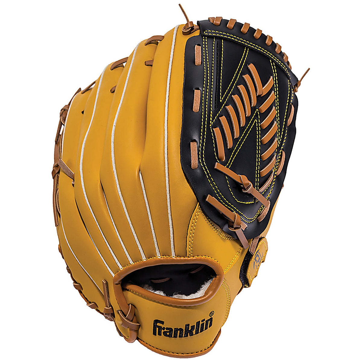 Franklin 22601 Black/Tan Synthetic Leather Right-handed Baseball Glove 13 in. 1/Pack