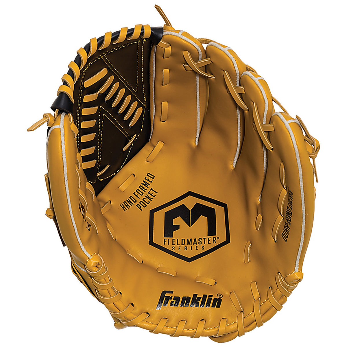 Franklin 22601 Black/Tan Synthetic Leather Right-handed Baseball Glove 13 in. 1/Pack