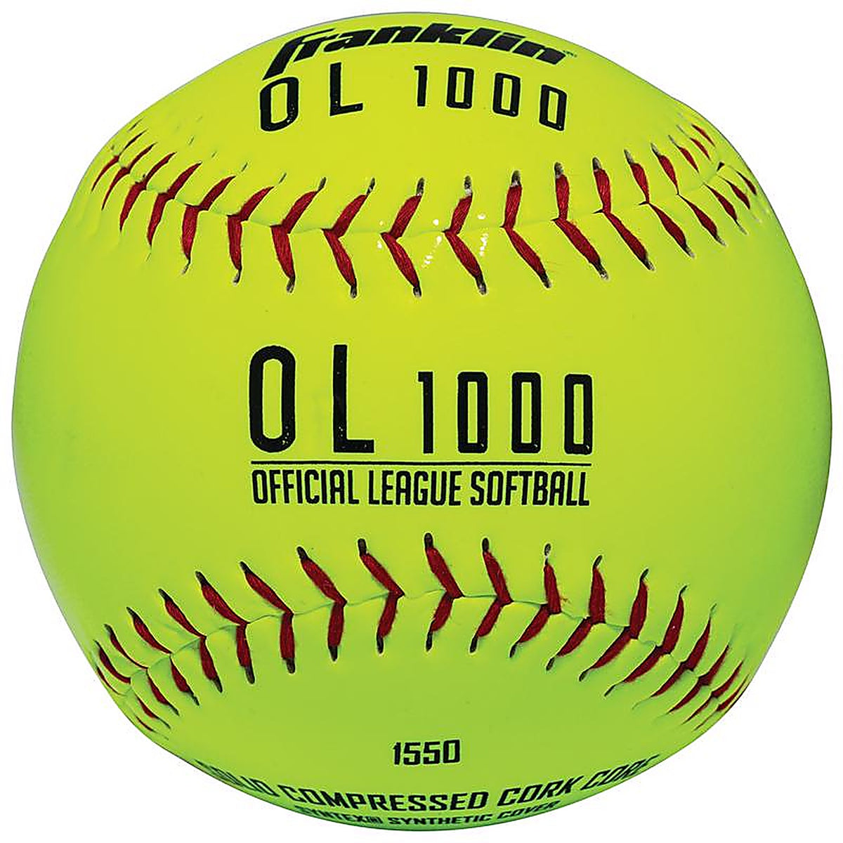 Franklin 1550D12 Yellow Synthetic Softballs 12 in. 1/Pack