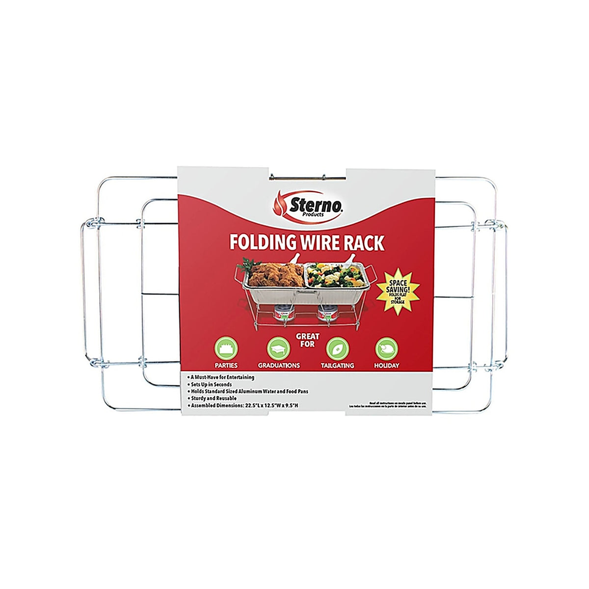 Sterno - 70144 - Silver Wire Chafing Dish Rack 1.50 In. H X 12.13 In. W X 22.75 In. L 1 Pack