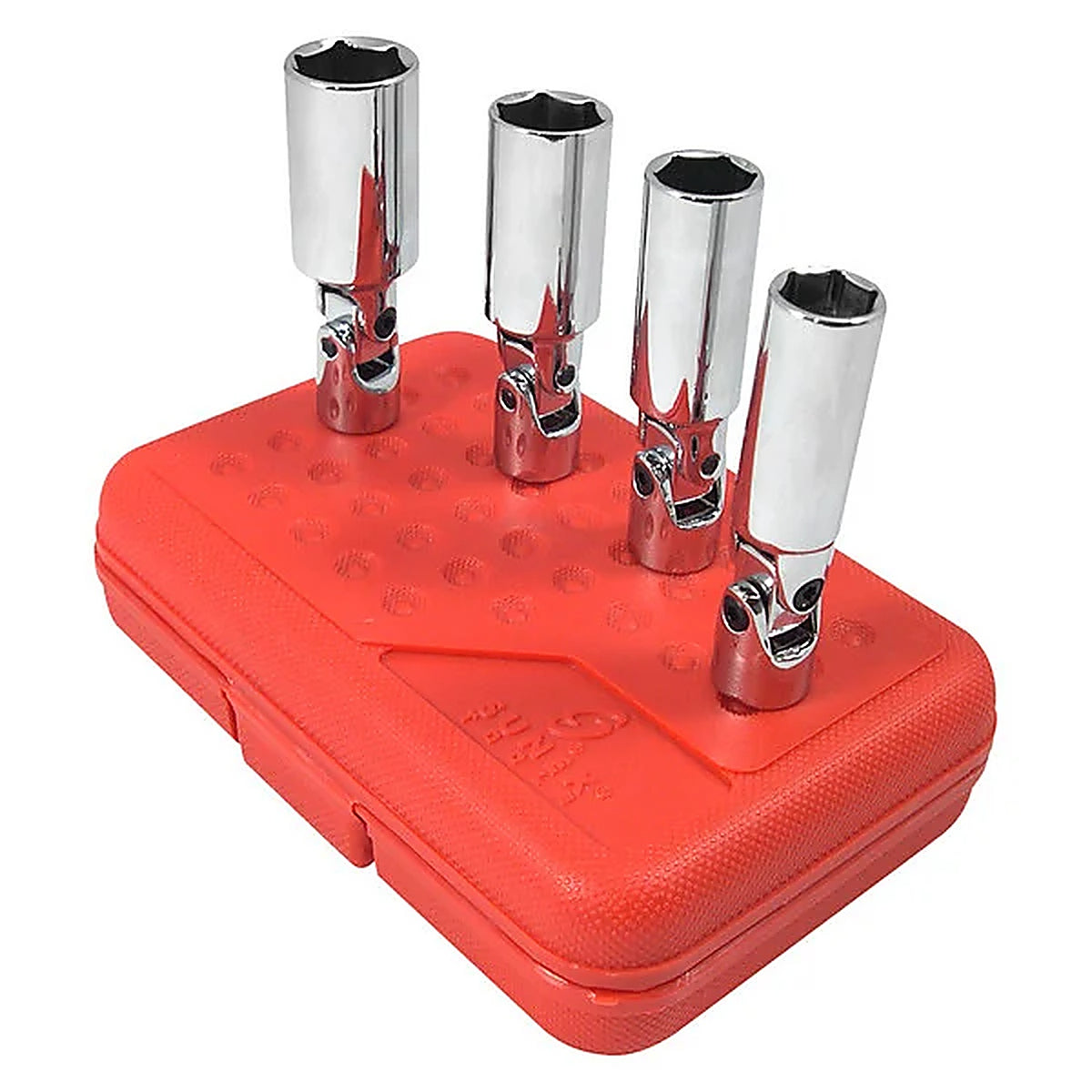 Sunex 8844 3/8in. Dr Univ Spark Plug Socket Set, 4Pc