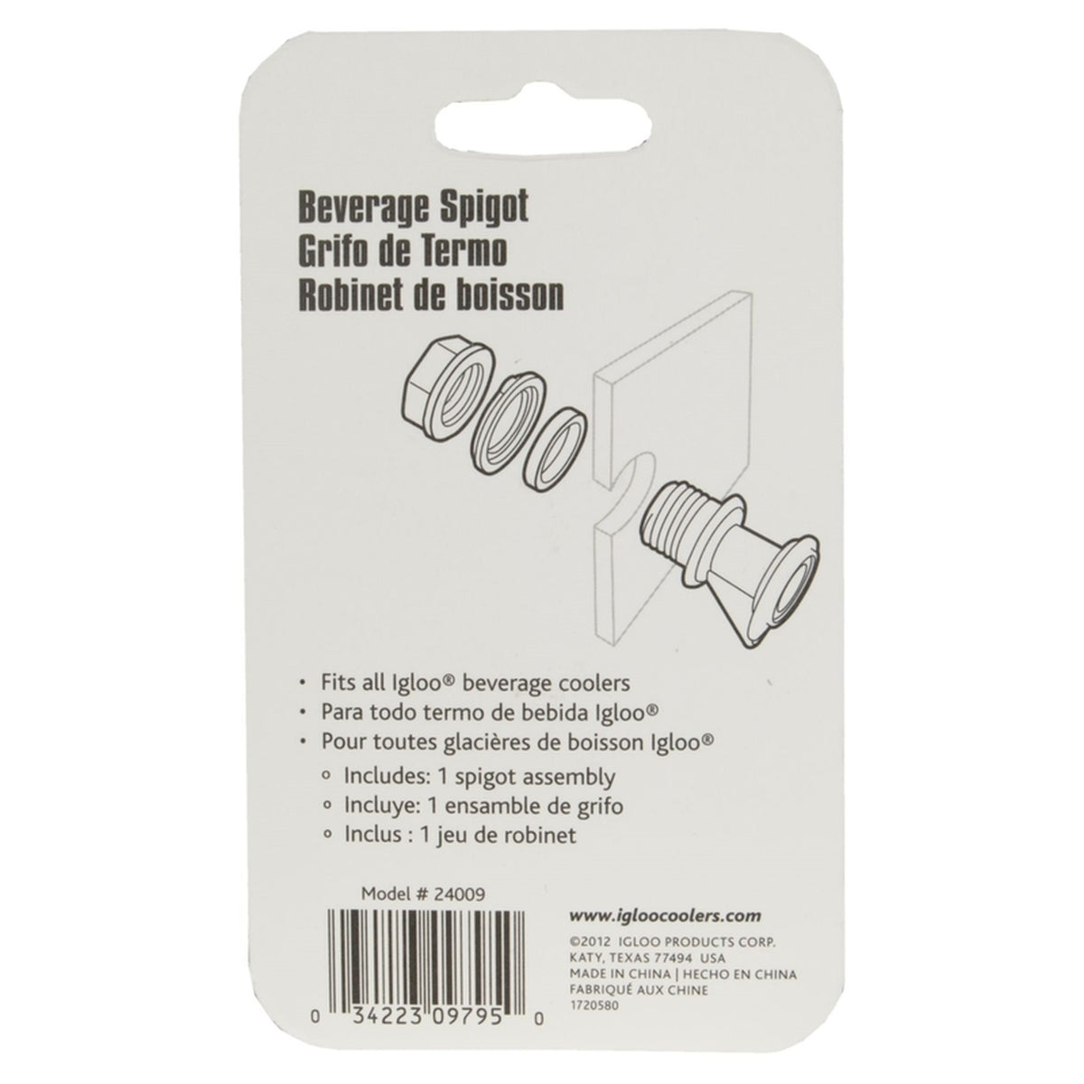 Igloo 24009 Replacement Spigot 10 White 1/Pack