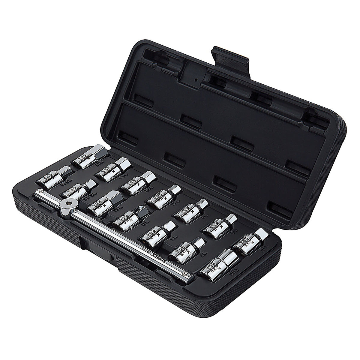 Sunex 8846 3/8in. Drive 15-Pc. Drain Plug Key Set