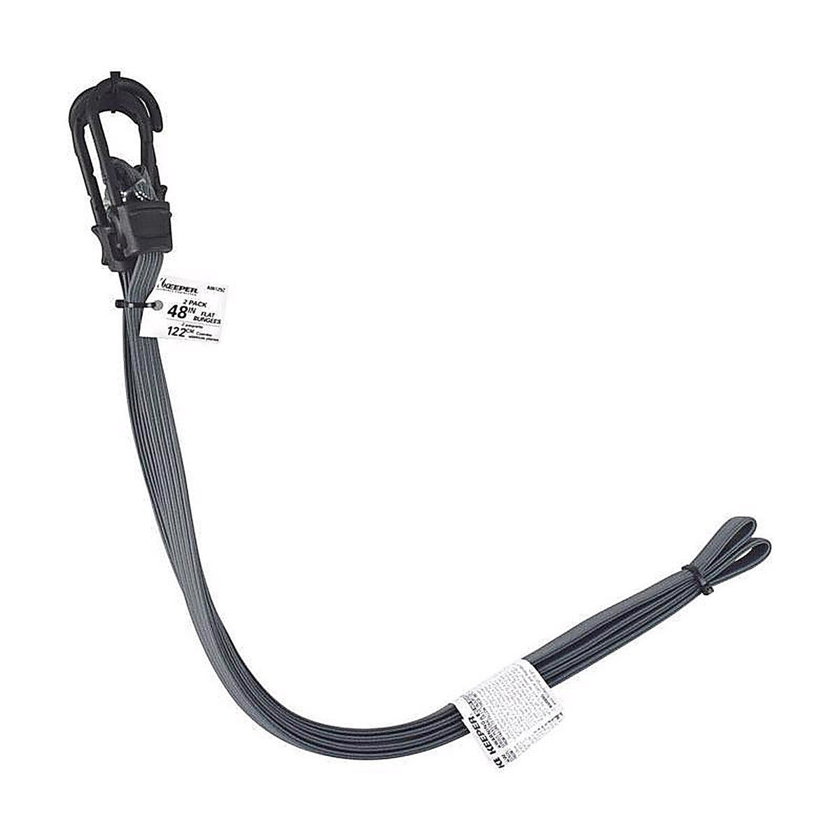Keeper A06129Z Gray Flat Bungee Cord 48 in. L x 0.315 in. 2/Pack